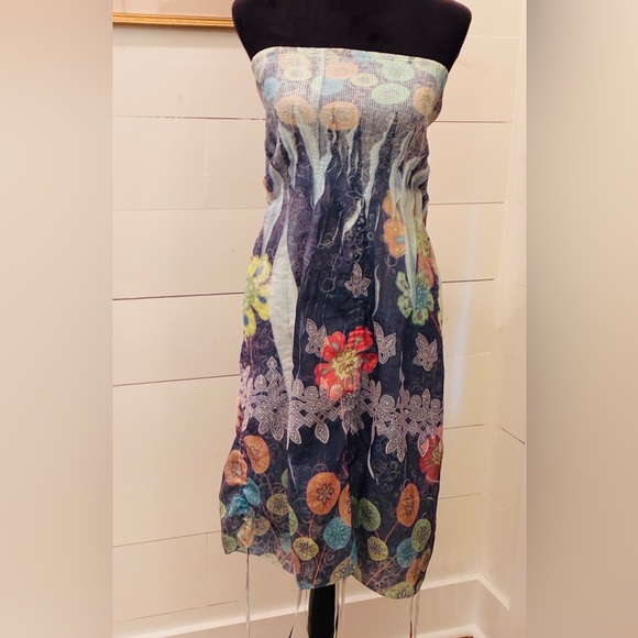 Anthropologie Dresses & Skirts - Anthropologie Lapis  Boho Tube Dress / Skirt OS Adjustable Hem fairy, travel